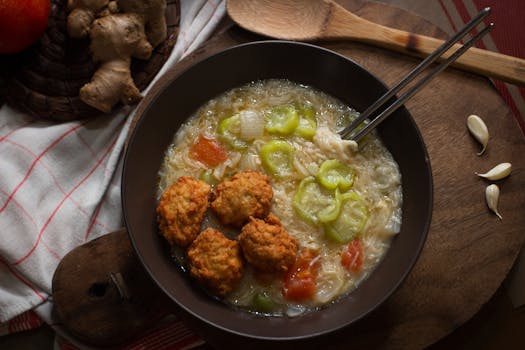 delicious garlic and leek soup