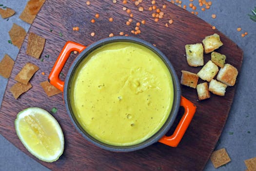 bowl of lentil soup