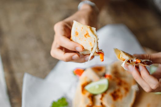 person enjoying a healthy meal