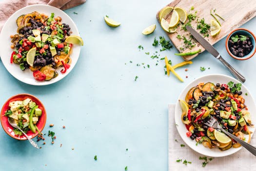 fresh salad with prebiotic ingredients