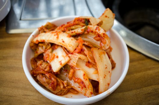 healthy meal with fermented foods