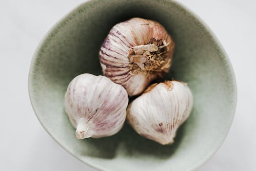 healthy meal featuring garlic and whole grains