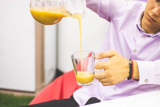 person enjoying a healthy breakfast