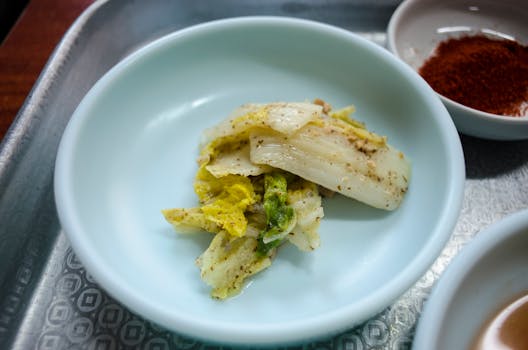 plate of prebiotic and probiotic foods