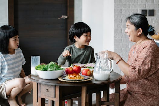 children enjoying healthy snacks