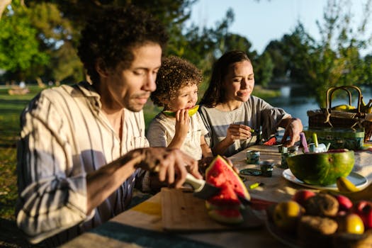 image of a happy and healthy meal