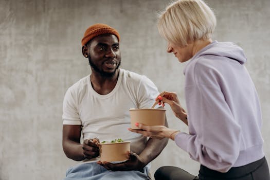 Athlete enjoying a fiber-rich meal